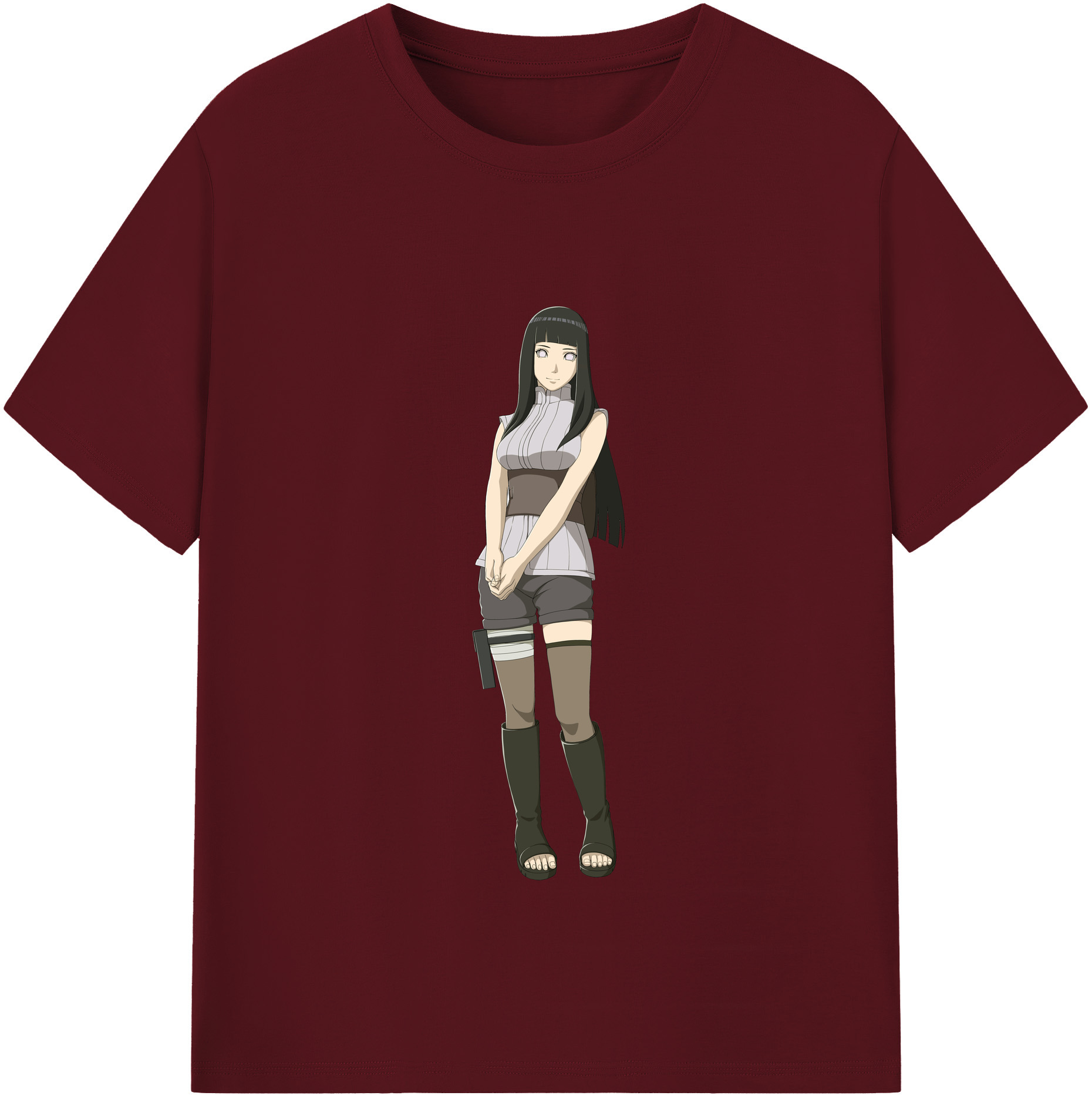 （画像用） NARUTO -ナルト- 日向ヒナタ Hyūga Hinata 綿100％半袖Tシャツ（フロントプリント）